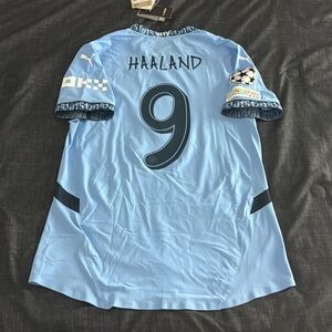 Manchester City #9 Erling Haaland 2024-25 Puma Home Player Edition Jersey